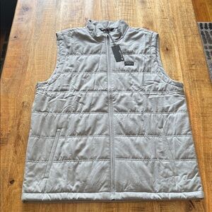 Travis Mathew Interlude Puffer Gray Quilted Vest in Heather Sleet 2XL NWT